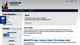 What Valthebald.net website looked like in 2013 (10 years ago)