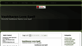 What Vashikaranspell.com website looked like in 2013 (10 years ago)