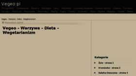 What Vegeo.pl website looked like in 2013 (10 years ago)