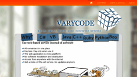 What Varycode.com website looked like in 2013 (10 years ago)