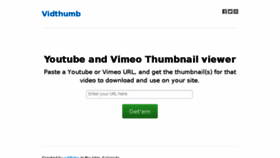 What Vidthumb.com website looked like in 2013 (10 years ago)