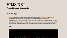What Vnjs.net website looked like in 2014 (10 years ago)
