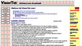 What Vissertek.com website looked like in 2015 (9 years ago)