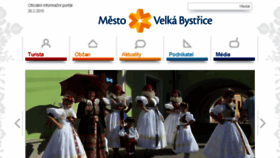 What Velkabystrice.cz website looked like in 2015 (9 years ago)