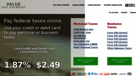 What Valuetaxpayment.com website looked like in 2015 (9 years ago)