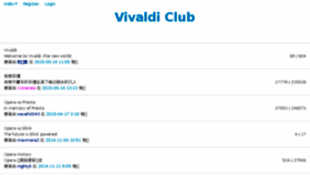 What Vivaldi.club website looked like in 2015 (8 years ago)