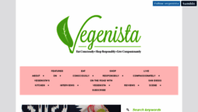 What Vegenista.com website looked like in 2015 (8 years ago)