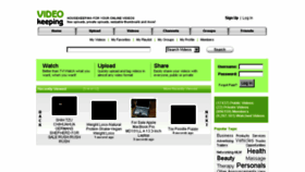 What Videokeeping.com website looked like in 2015 (8 years ago)