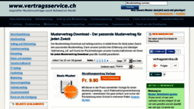 What Vertragsservice.ch website looked like in 2015 (8 years ago)