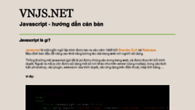 What Vnjs.net website looked like in 2016 (8 years ago)