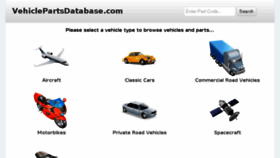 What Vehiclepartsdatabase.com website looked like in 2016 (8 years ago)