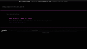 What Visualcustomkick.com website looked like in 2016 (9 years ago)