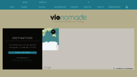What Vie-nomade.com website looked like in 2016 (8 years ago)