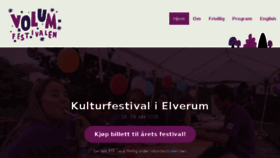 What Volumfestivalen.no website looked like in 2016 (8 years ago)
