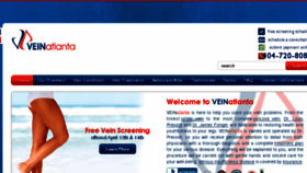 What Veinatlanta.com website looked like in 2016 (8 years ago)