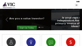 What Valueinvestors.com website looked like in 2016 (8 years ago)