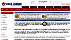 What Validdumps.com website looked like in 2016 (8 years ago)
