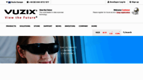 What Vuzix.eu website looked like in 2016 (8 years ago)