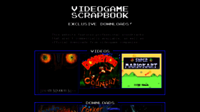 What Videogamescrapbook.com website looked like in 2016 (8 years ago)