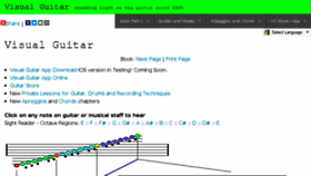 What Visualguitar.com website looked like in 2016 (8 years ago)