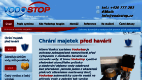 What Vodostop.cz website looked like in 2016 (8 years ago)