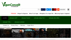 What Veganconcept.com website looked like in 2016 (8 years ago)