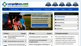 What Vergelijken.net website looked like in 2016 (8 years ago)