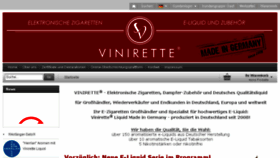 What Vinirette.com website looked like in 2016 (8 years ago)