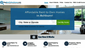 What Viewrenttoownhomes.com website looked like in 2016 (7 years ago)