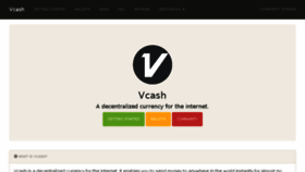 What V.cash website looked like in 2016 (8 years ago)