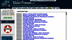 What Valueforum.com website looked like in 2016 (8 years ago)