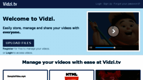 What Vidzi.tv website looked like in 2016 (7 years ago)