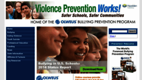 What Violencepreventionworks.org website looked like in 2016 (7 years ago)