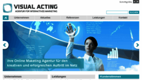 What Visualacting.de website looked like in 2016 (7 years ago)