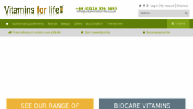 What Vitaminsforlife.co.uk website looked like in 2016 (7 years ago)