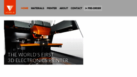 What Voxel8.co website looked like in 2016 (7 years ago)
