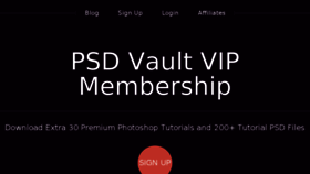 What Vip.psdvault.com website looked like in 2016 (7 years ago)