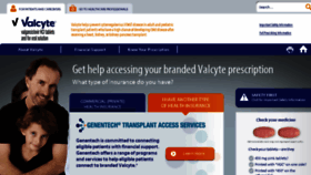 What Valcyte.com website looked like in 2016 (7 years ago)