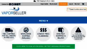 What Vaporseller.com website looked like in 2016 (7 years ago)