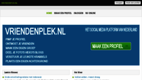 What Vriendenplek.nl website looked like in 2016 (7 years ago)