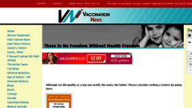 What Vaccinationnews.com website looked like in 2016 (8 years ago)