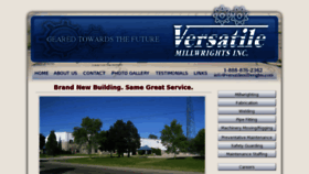 What Versatilemillwrights.com website looked like in 2016 (7 years ago)