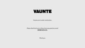 What Vaunte.com website looked like in 2016 (7 years ago)