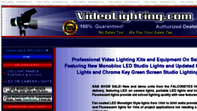 What Videolighting.com website looked like in 2016 (7 years ago)