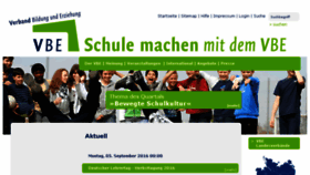 What Vbe.de website looked like in 2016 (7 years ago)
