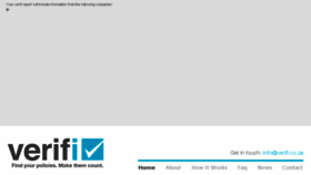 What Verifi.co.za website looked like in 2016 (7 years ago)