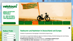 What Velotours.de website looked like in 2016 (7 years ago)