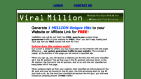 What Viralmillion.com website looked like in 2016 (7 years ago)