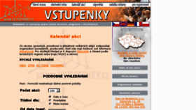 What Vstupenky.cz website looked like in 2016 (7 years ago)