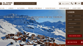 What Valthorensimmobilier.com website looked like in 2016 (7 years ago)